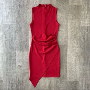3/$10 Red Asymmetrical Bodycon Dress